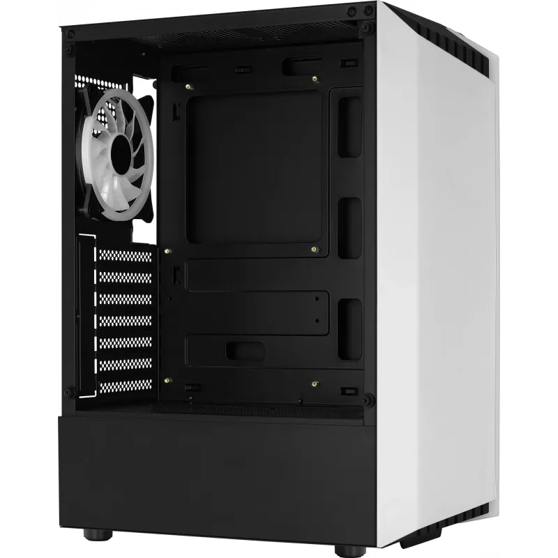 Aerocool Bionic V2 PC skriňa Midi Tower, ATX / micro ATX / Mini-ITX, tvrdené sklo, RGB, biela