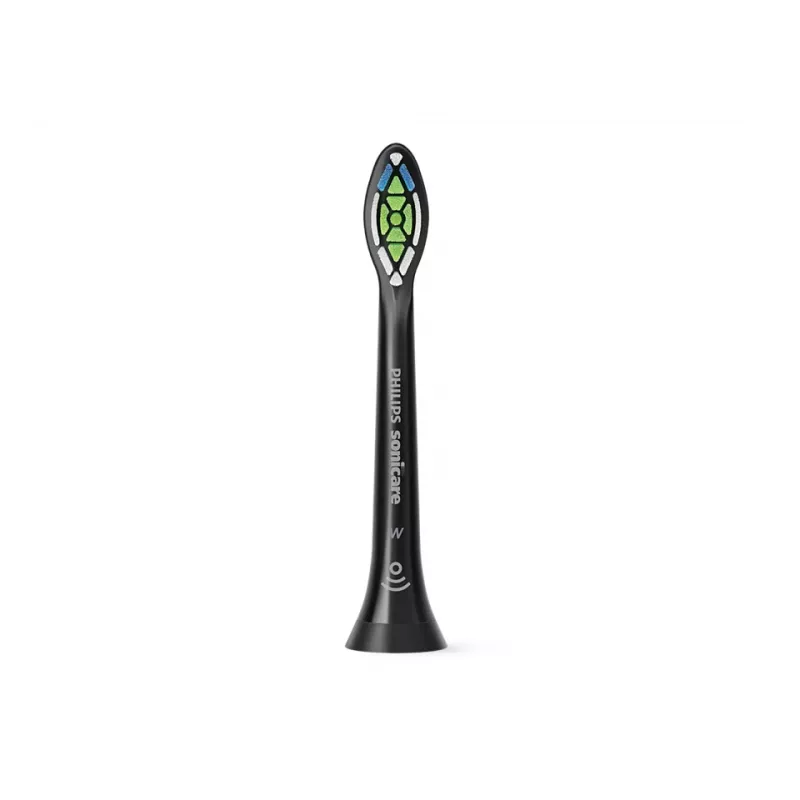 Náhradné hlavice Philips HX6064/88 Optimal White — 4 ks, čierne, stredne tvrdé štetinky, 62 000 pohybov/min