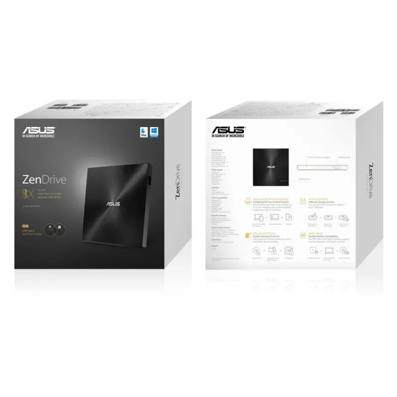 ASUS ZenDrive U9M optická mechanika DVD±RW čierna