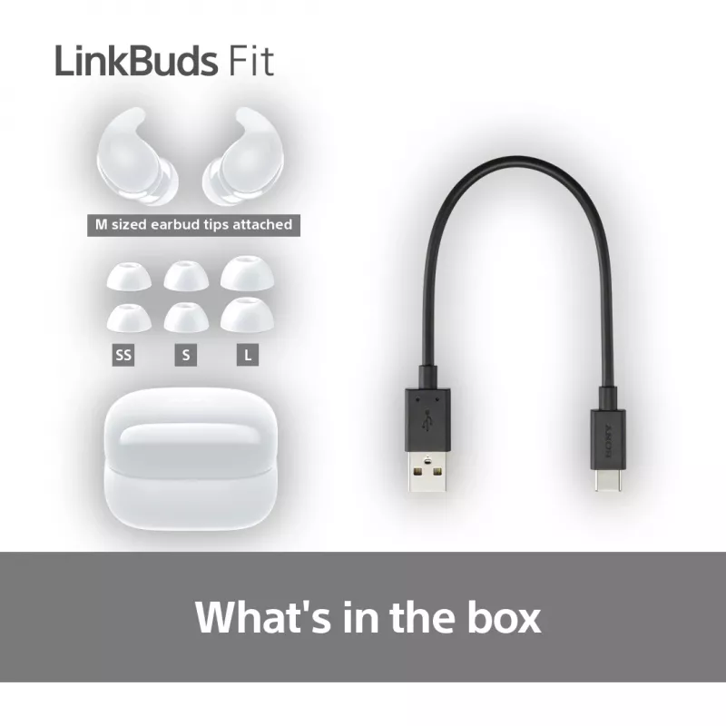 Sony LinkBuds Fit WFLS910NW slúchadlá/headset bezdrôtové in-ear hovory/hudba Bluetooth biela