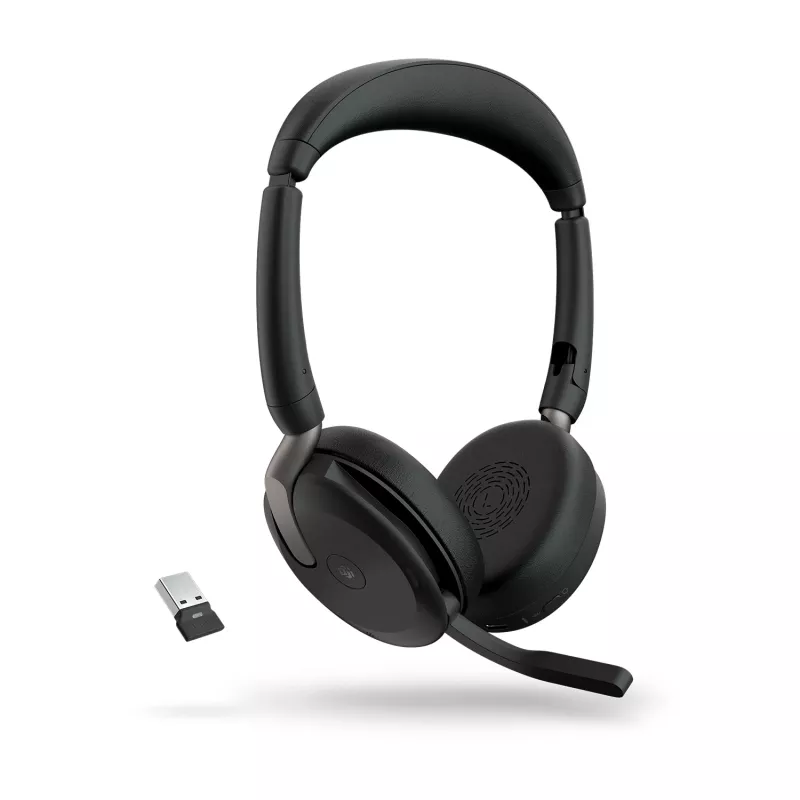 Jabra Evolve2 65 Flex - Link380a MS Stereo, káblový & bezdrôtový, 20 - 20000 Hz, kancelária/call centrum, 136 g, headset, čierny
