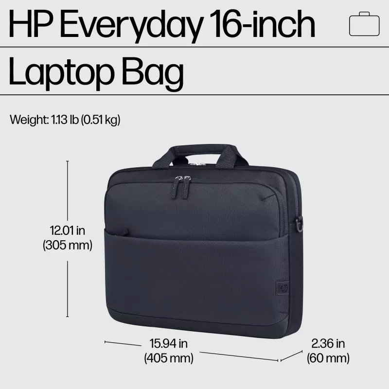 HP Everyday 16-palcová taška na notebook, aktovka, 40,9 cm (16,1 palcov), ramenný popruh, 510 g