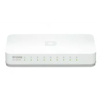 D-Link GO-SW-8E/E sieťový switch neupravovaný Fast Ethernet (10/100) biely