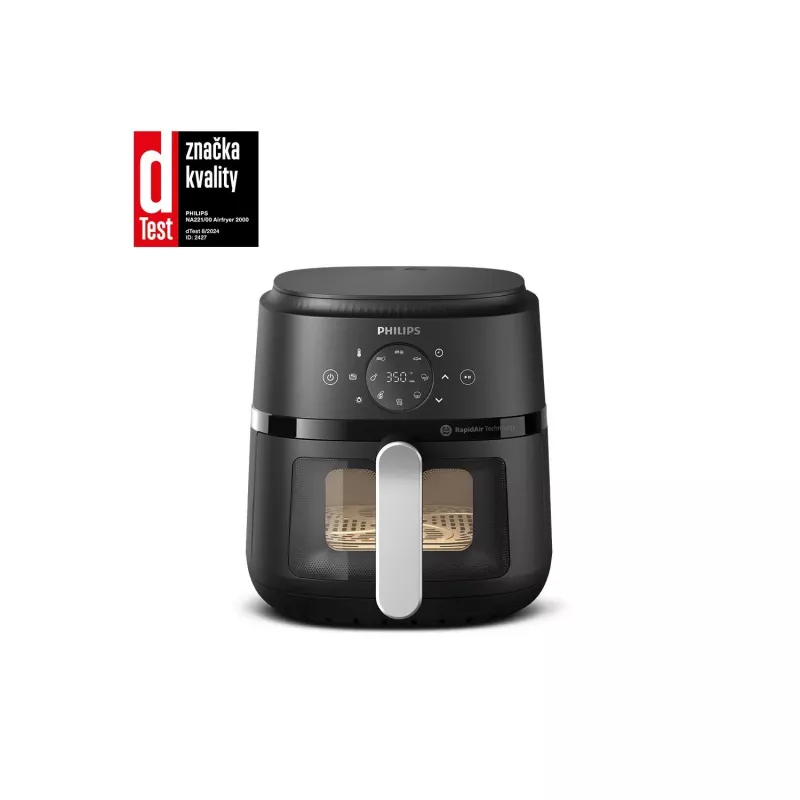 Philips 2000 series NA221/00 fritéza samostatná 4,2 L voľne stojaca 1500 W teplovzdušná fritéza čierna, strieborná