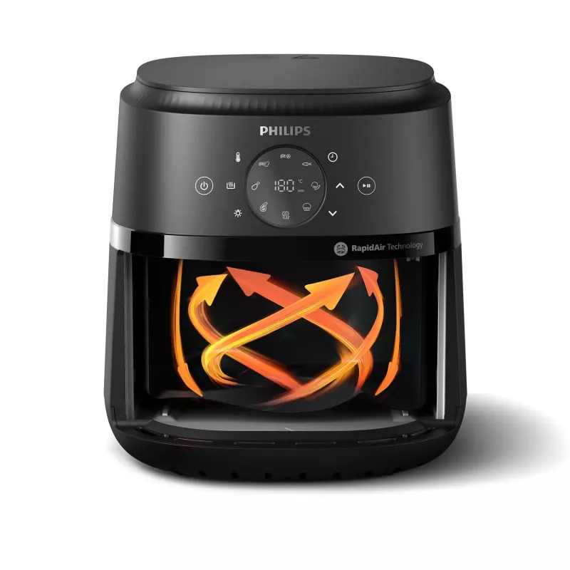 Philips 2000 series NA221/00 fritéza samostatná 4,2 L voľne stojaca 1500 W teplovzdušná fritéza čierna, strieborná
