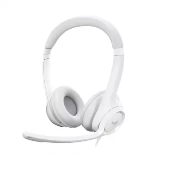 LOGITECH headset – H390 – USB-A – krémovobiela