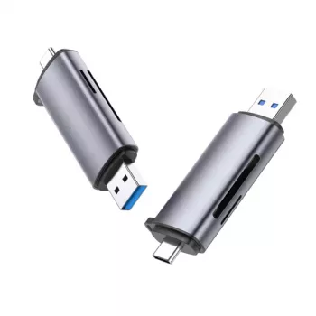 Ugreen 50706 čítačka kariet USB/Micro-USB strieborná