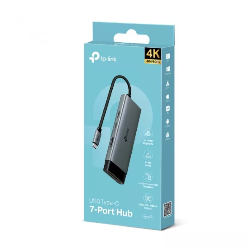TP-Link UH7020C rozbočovač USB 3.2 Gen 1 (3.1 Gen 1) Type-C 5000 Mbit/s