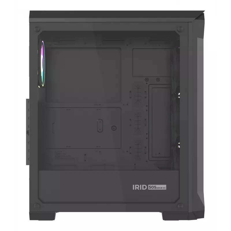 GENESIS Irid 505 ARGB Midi Tower čierna, priehľadná