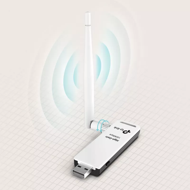 TP-Link TL-WN722N sieťový adaptér, WLAN 150 Mbit/s, USB, Wi-Fi 4, 2,4 GHz