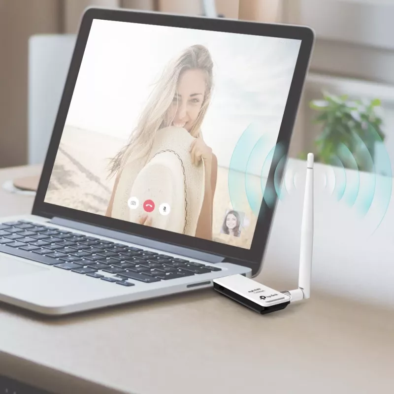 TP-Link TL-WN722N sieťový adaptér, WLAN 150 Mbit/s, USB, Wi-Fi 4, 2,4 GHz