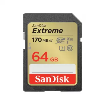 WESTERN DIGITAL Extreme 64 GB SDHC pamäťová karta 170 MB/s 80 MB/s UHS-I Class 10 U3 V30