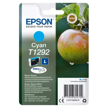 Epson samostatné balenie cyan T1292 DURABrite Ultra atrament, cyan, 7 ml, 1 kus, 474 strán
