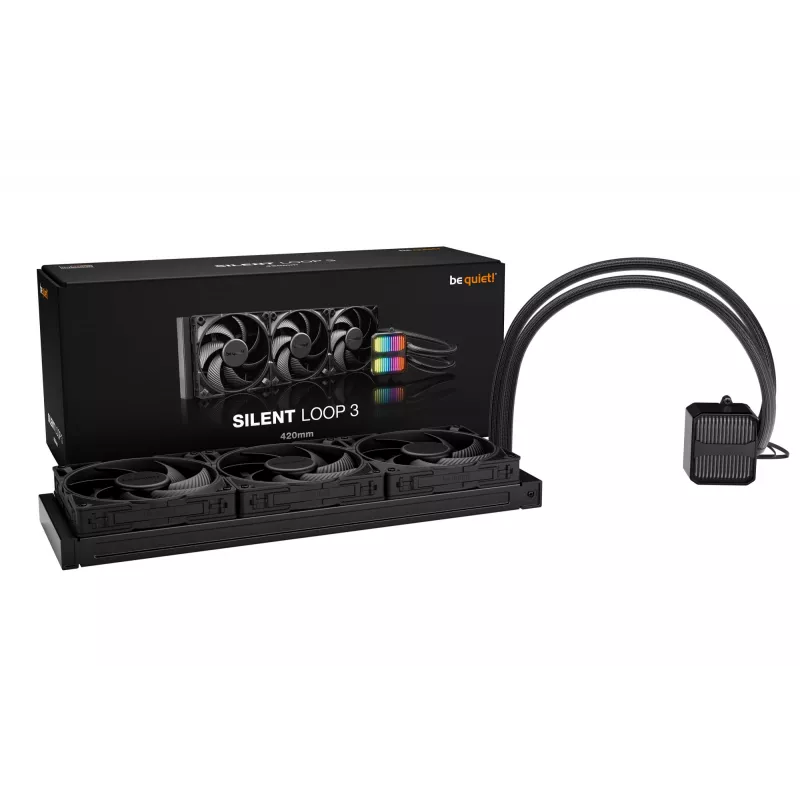 be quiet Silent Loop 3 420 mm procesorový all-in-one kvapalinový chladič 14 cm čierny 1 kus