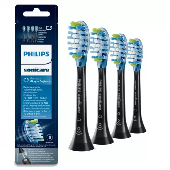 Philips C3 Premium Plaque Defence HX9044/33 4x čierne hlavice sonickej zubnej kefky