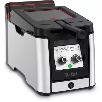 Tefal Clear Duo FR600D samostatný 0,65 L stolový spotrebič 2000 W fritéza čierna, nerez