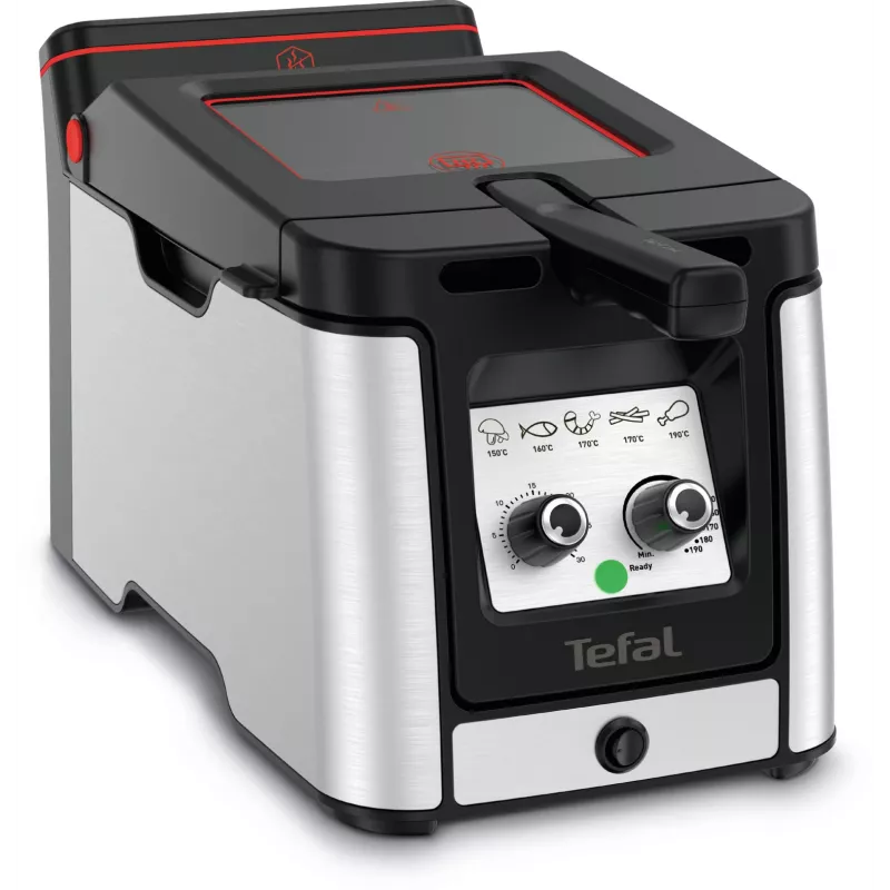 Tefal Clear Duo FR600D10 fritéza, 3,5 l, 2000 W, nehrdzavejúca oceľ/čierna