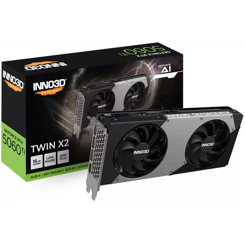 Grafická karta Inno3D GeForce RTX 5060 Ti — 16 GB GDDR7, PCIe 5.0, 128-Bit, 448 GB/s
