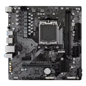 GIGABYTE A620M H základná doska - podporuje AMD Ryzen 8000 CPU, 5+2+2 fázové digitálne VRM, až do 7200MHz DDR5 (OC), 1xPCIe 4.0 M.2, GbE LAN, USB 3.2 Gen 1