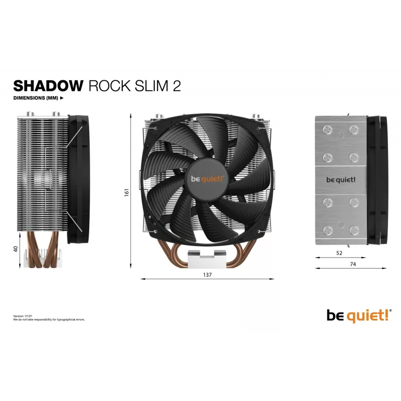 be quiet Shadow Rock slim 2 CPU chladič