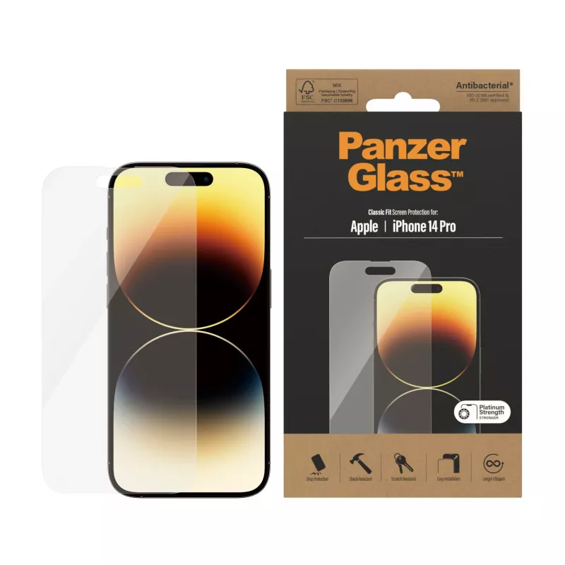 PanzerGlass ochranná fólia displeja pre Apple iPhone 14 Pro Classic Fit