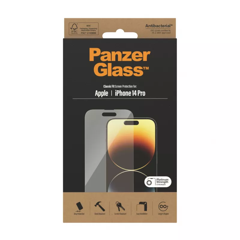 PanzerGlass ochranná fólia displeja pre Apple iPhone 14 Pro Classic Fit