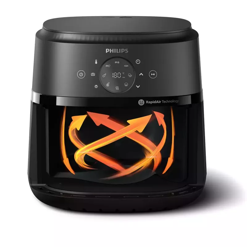 Teplovzdušná fritéza Philips NA231/00 2000 Series — 6,2 L, 1700 W, 13 programov, Rapid Air technológia s nízkym obsahom tuku
