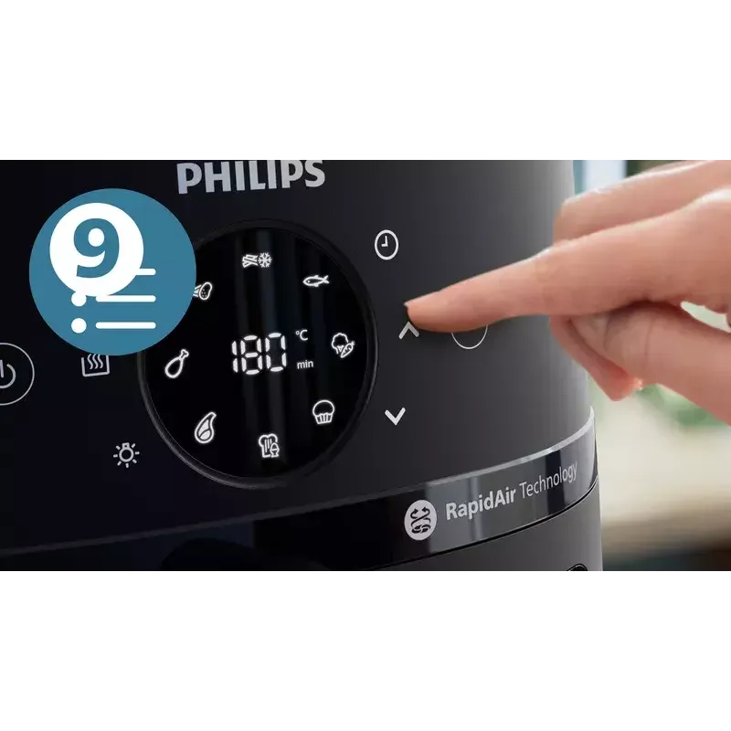 Teplovzdušná fritéza Philips NA231/00 2000 Series — 6,2 L, 1700 W, 13 programov, Rapid Air technológia s nízkym obsahom tuku
