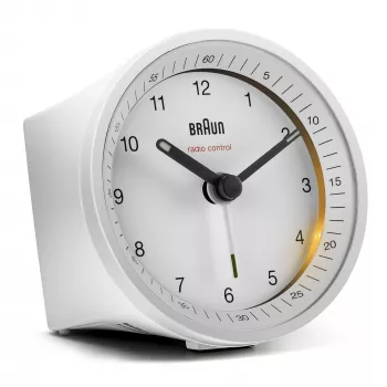 Braun BC07W-DCF kremenný budík biely