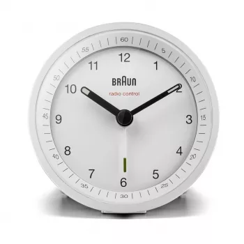 Braun BC07W-DCF kremenný budík biely