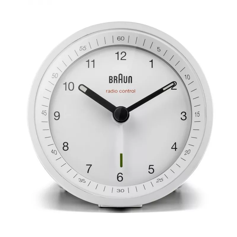 Braun BC07W-DCF kremenný budík biely