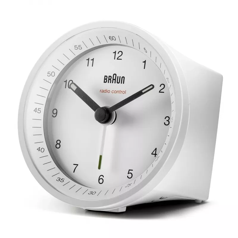 Braun BC07W-DCF kremenný budík biely