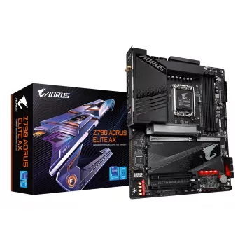 GIGABYTE Z790 AORUS ELITE AX základná doska - podporuje Intel Core 14. generácie, 16*+2+1 fáz digitálny VRM, až do 7600 MHz DDR5 (OC), 4x PCIe 4.0 M.2, Wi-Fi 6E, 2,5 GbE LAN, USB 3.2 Gen 2x2
