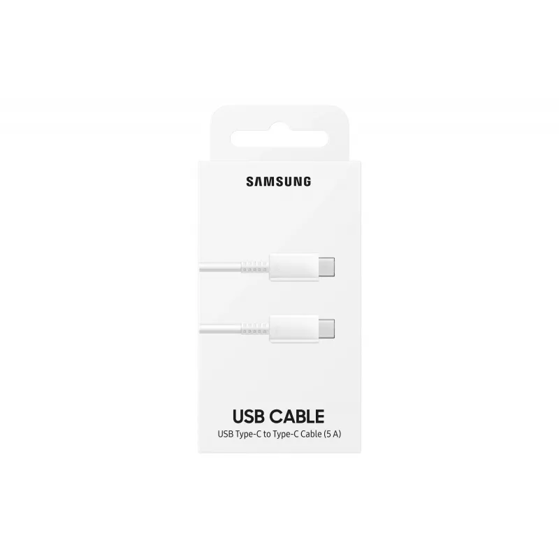Samsung EP-DN975 - USB kábel - USB-C (M) na USB-C (M) - USB 2.0 - 1 m - USB napájanie (5A, 100 W) - biely - pre Galaxy Note10, Note10+, Note10+