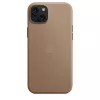 Apple FineWoven puzdro s MagSafe iPhone 15 Plus taupe