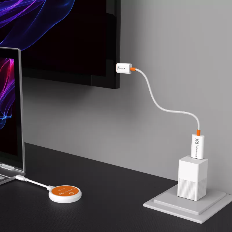 j5create JVAW62 ScreenCast USB-C® Wireless Display HDMI™ Extender, biela a oranžová