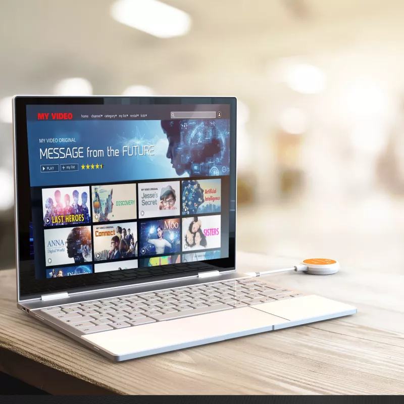 j5create JVAW62 ScreenCast USB-C® Wireless Display HDMI™ Extender, biela a oranžová