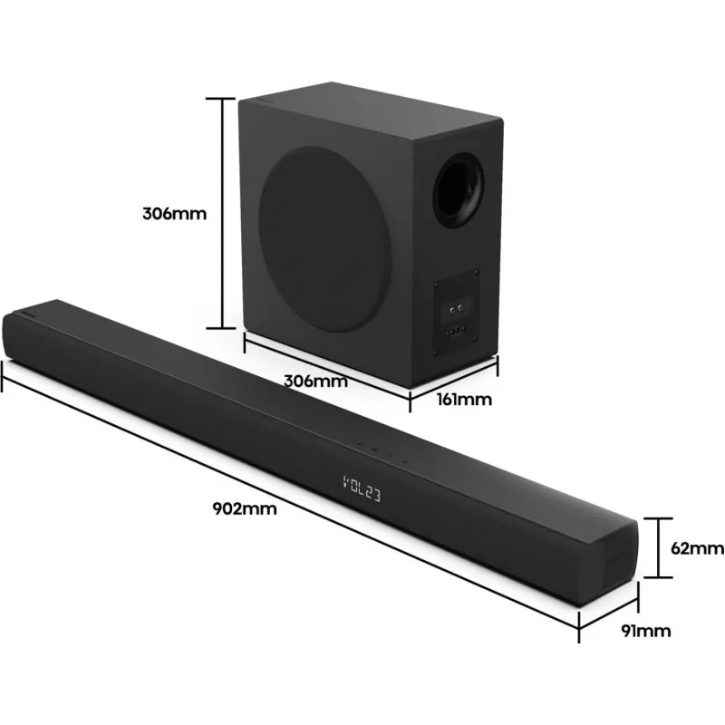 Hisense HS3100 čierny 3.1 kanály 480 W