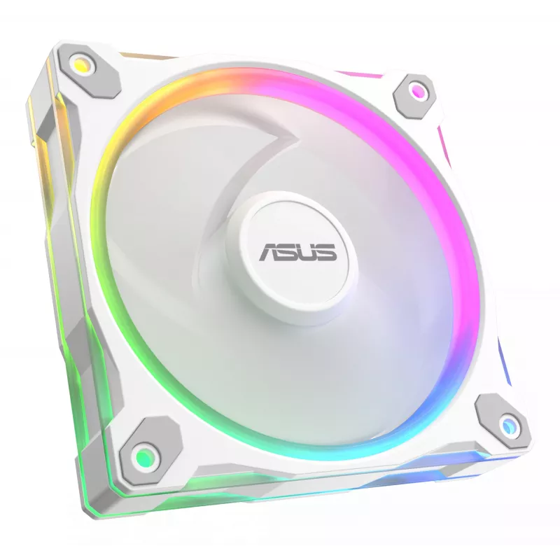 Skriňový ventilátor ASUS Prime MR120 120 mm 1600 RPM biely (balenie 3 ks, LED, 58 CFM, 23 dB)