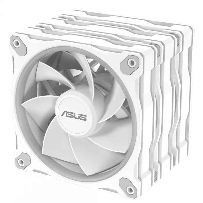 Skriňový ventilátor ASUS Prime MR120 120 mm 1600 RPM biely (balenie 3 ks, LED, 58 CFM, 23 dB)