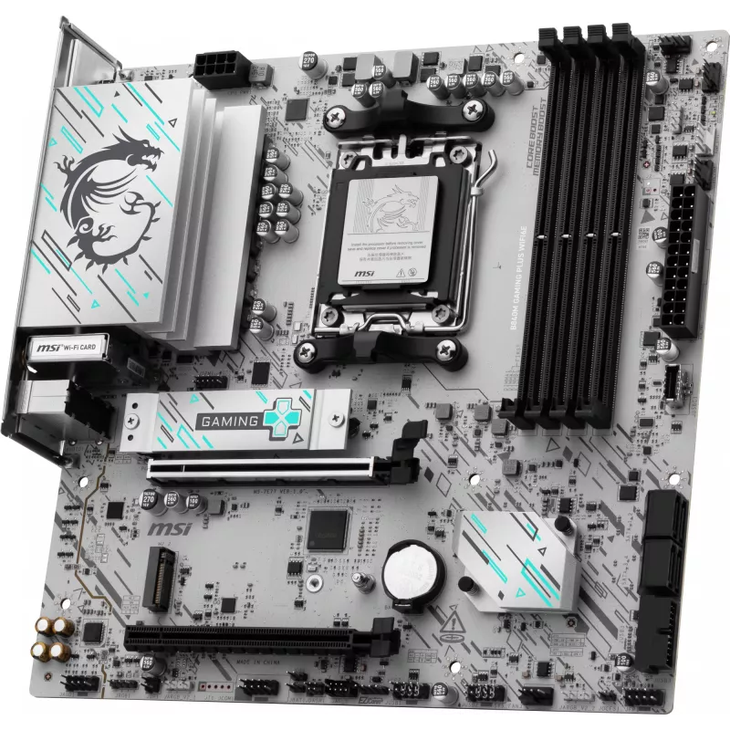 Základná doska MSI B840M GAMING PLUS WIFI6E microATX, socket AM5, DDR5 do 256 GB, Wi‑Fi 6E, 2,5GbE, M.2 x2, HDMI 2.1