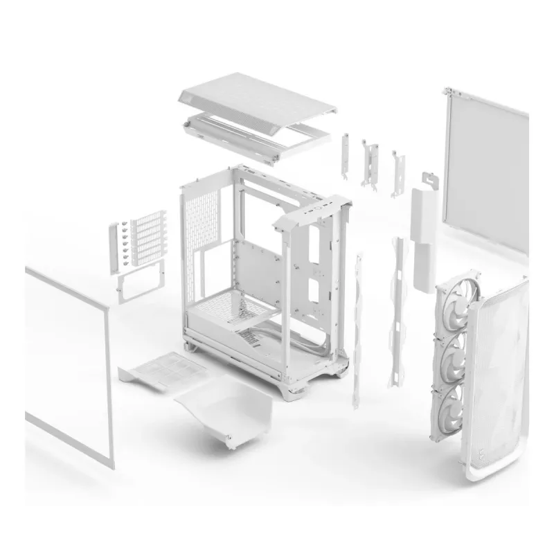 FRACTAL DESIGN Meshify 3 biela RGB Tg Clear Tint