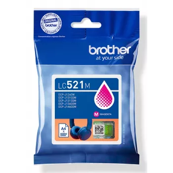 Brother originálna atramentová kazeta LC521M – magenta