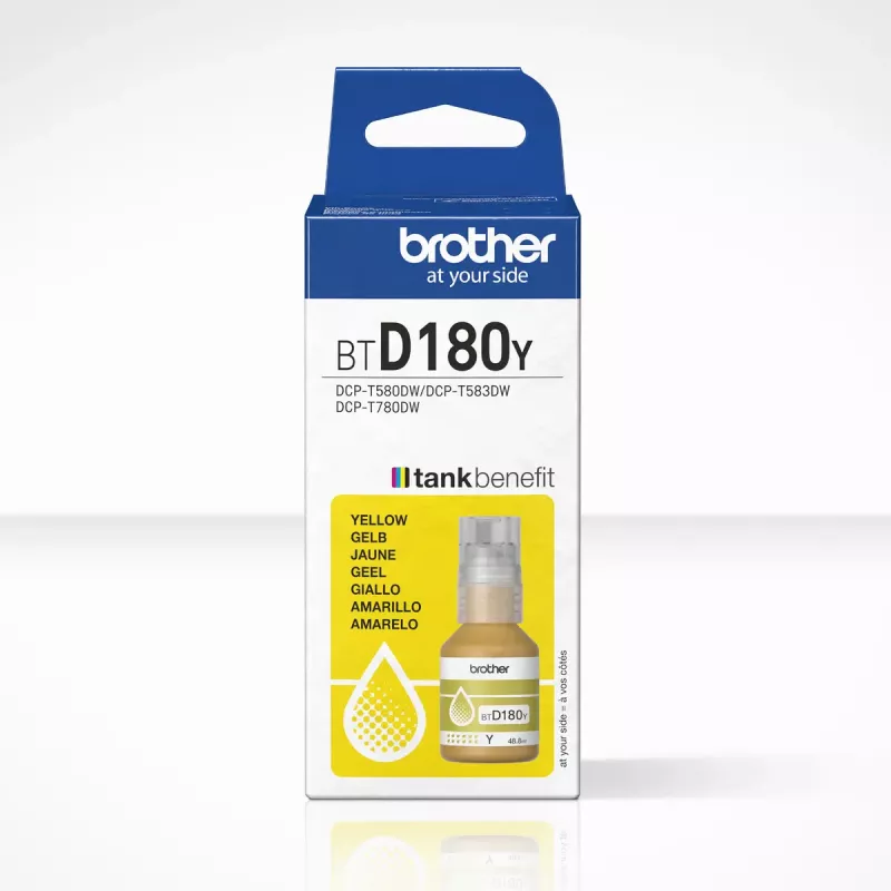 Brother BTD180Y žltá originálna atramentová fľaša