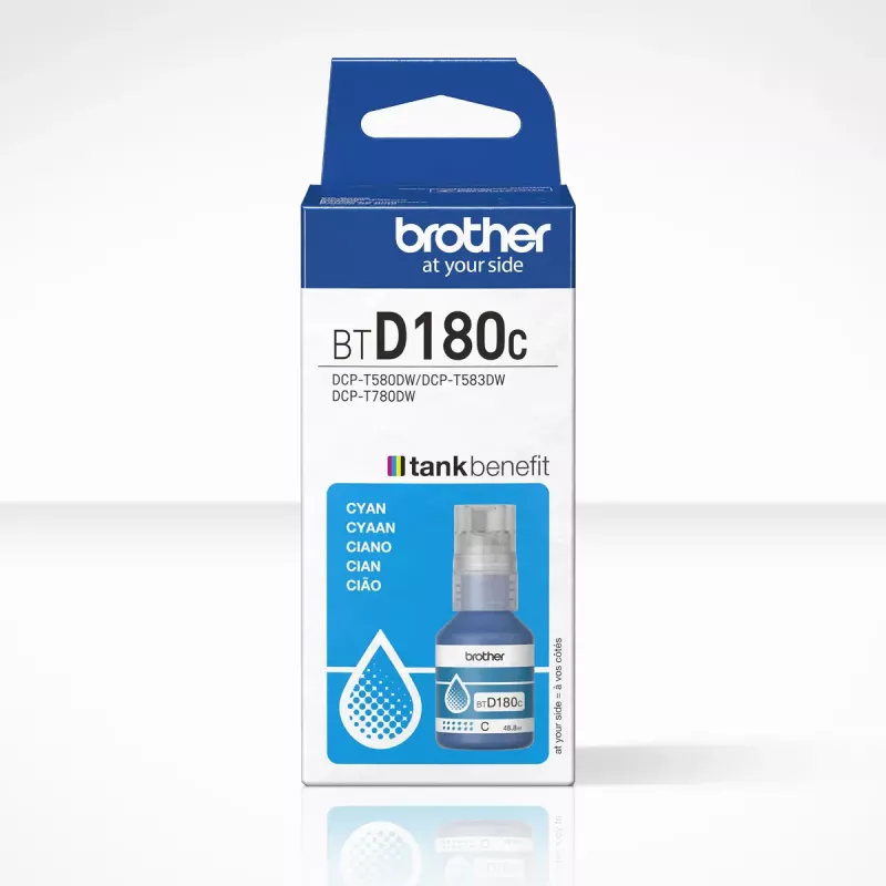 Brother BTD180C cyan originálna atramentová fľaša