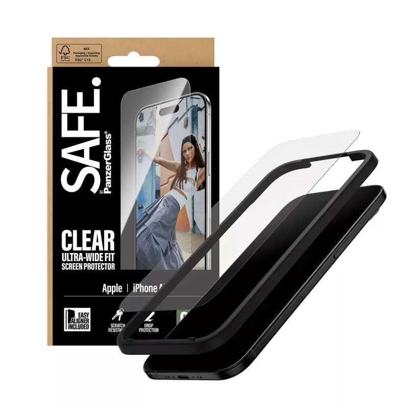 PanzerGlass SAFE. by ® ochranná fólia displeja iPhone Air | Ultra-Wide Fit s EasyAligner