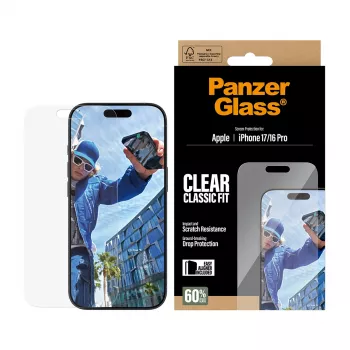 PanzerGlass ® ochranná fólia displeja iPhone 17 | iPhone 16 Pro | Classic Fit s EasyAligner