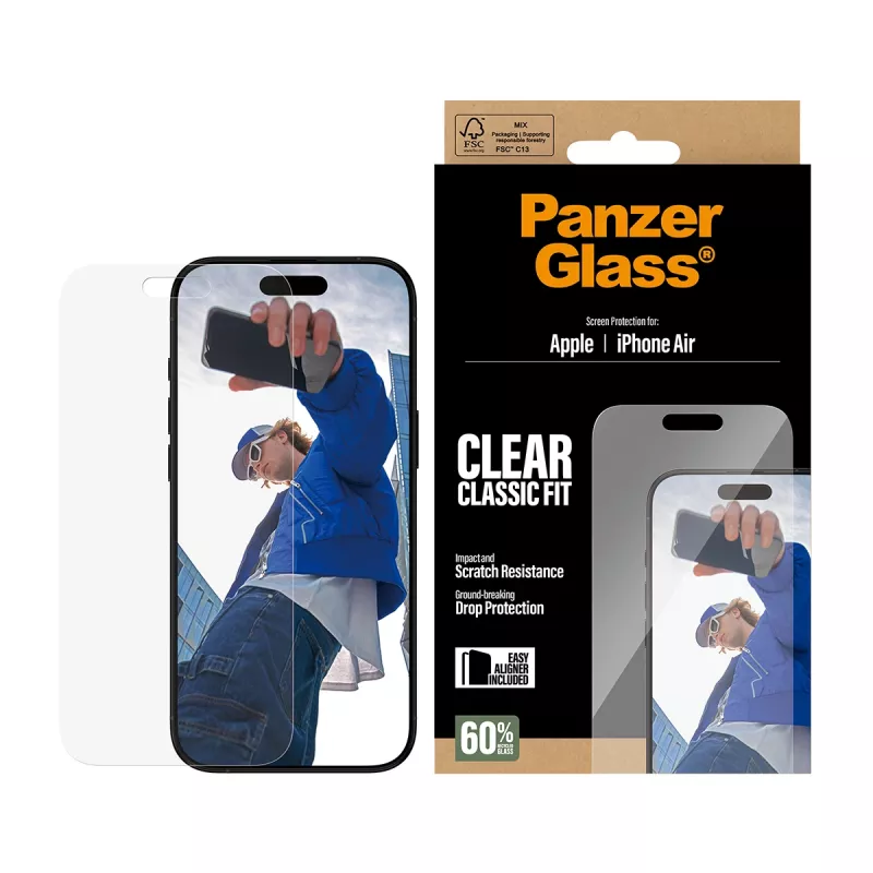PanzerGlass® ochranná fólia displeja iPhone Air | Classic Fit s EasyAligner