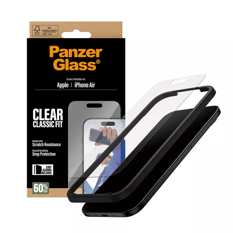 PanzerGlass® ochranná fólia displeja iPhone Air | Classic Fit s EasyAligner