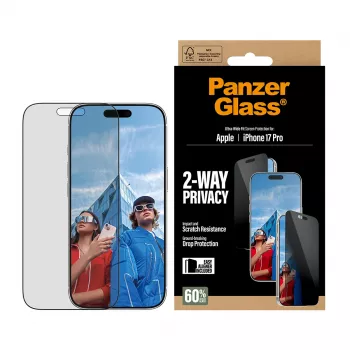 PanzerGlass ® 2-Way Privacy Screen Protector iPhone 17 Pro | Ultra-Wide Fit s EasyAligner